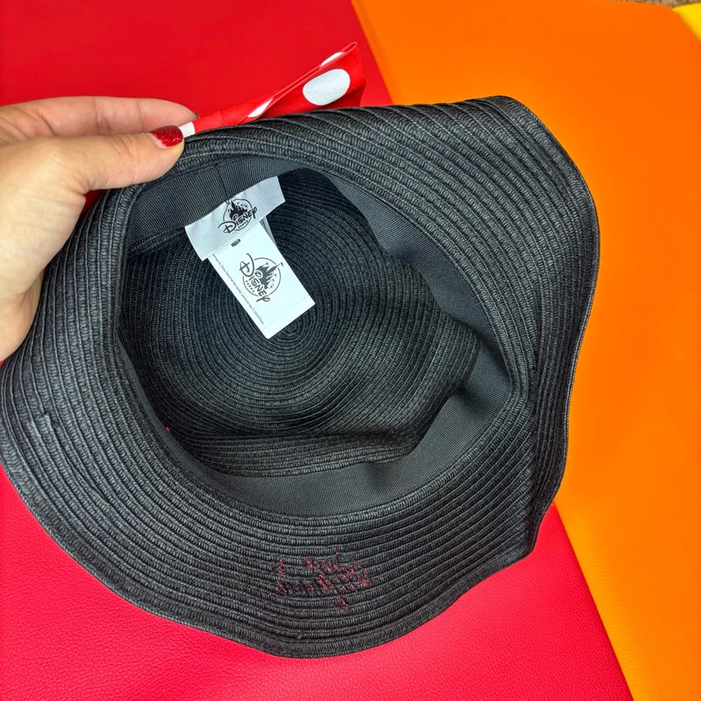 Disney Parks Minnie Mouse Girls Straw Sun Hat NWT - Picture 4 of 6